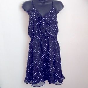 🧡Blue and white polka dot dress